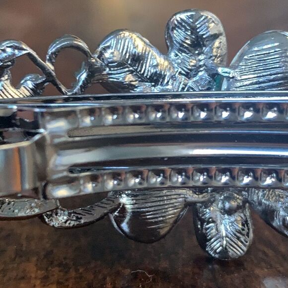 Jeweled Flower Barrette – Colorful Crystal Floral Design - Picture 6 of 9